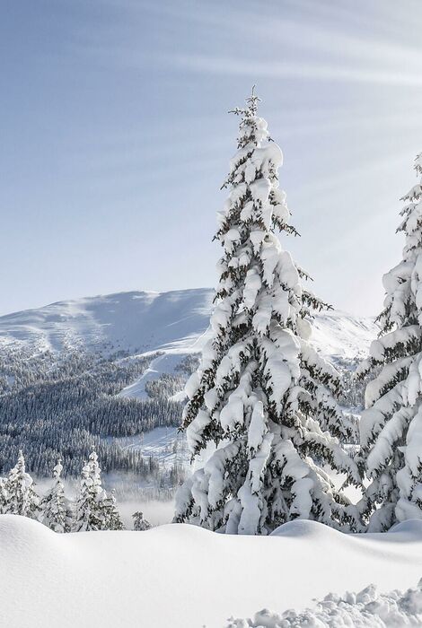 Snowy winter landscape on the Katschberg