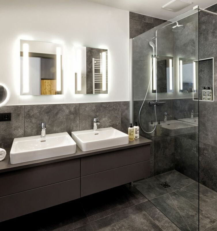 Badezimmer in der Junior Suite im Hotel Das Katschberg