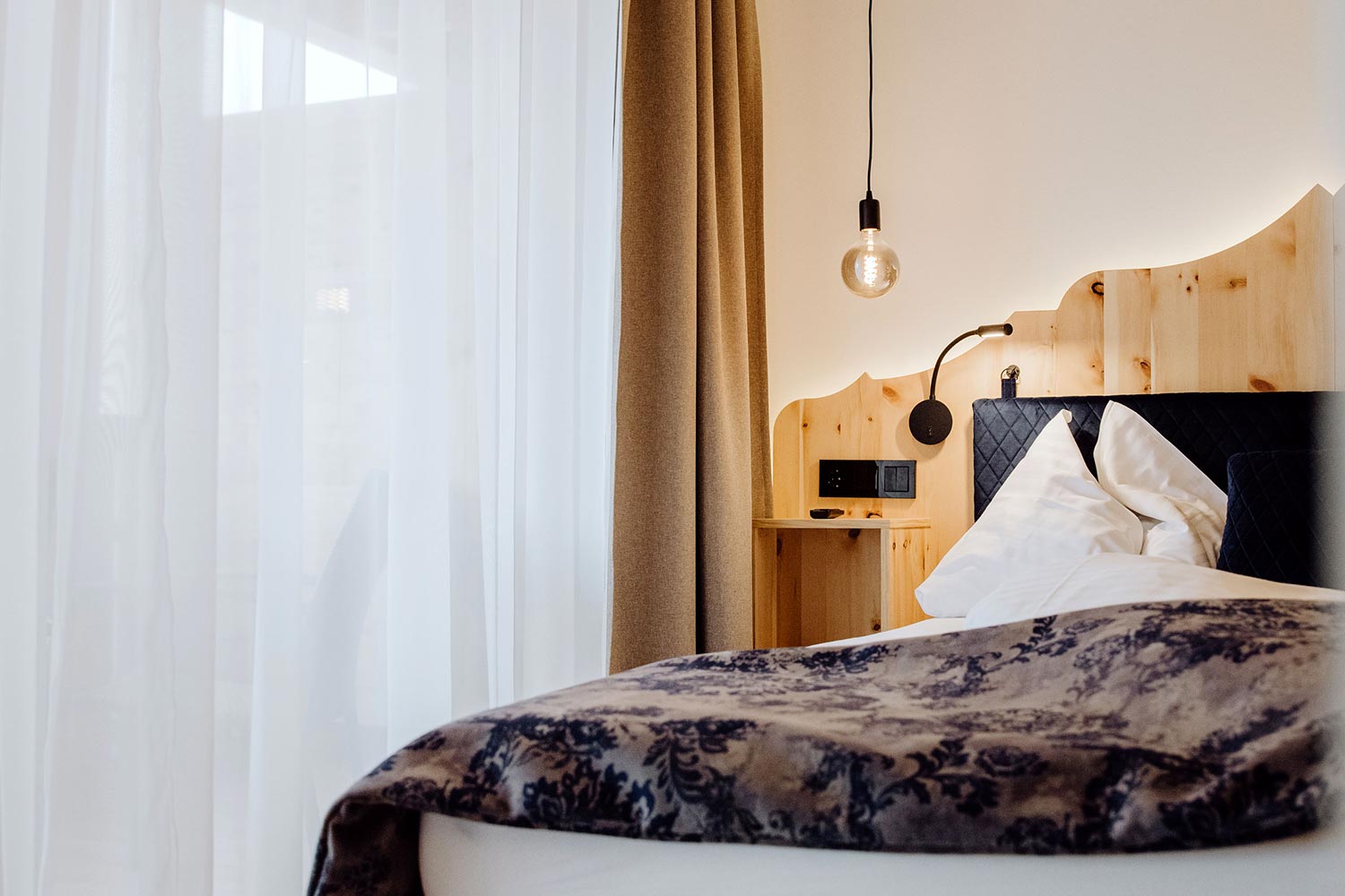 Schlafzimmer in der Suite Hotel das Katschberg